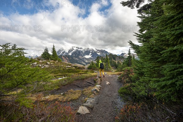 Hikers on trail on Table Mountain