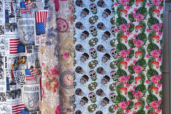 Bales of fabric with modern