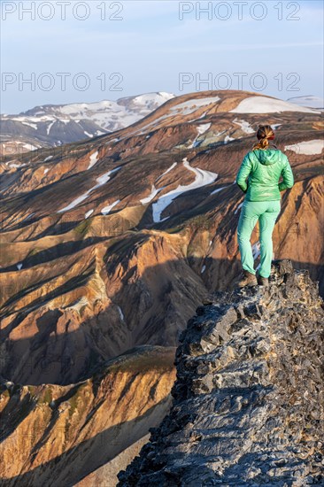 Hiker on the Laugavegur trekking trail