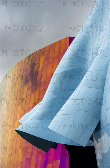Colourful undulating exterior facade