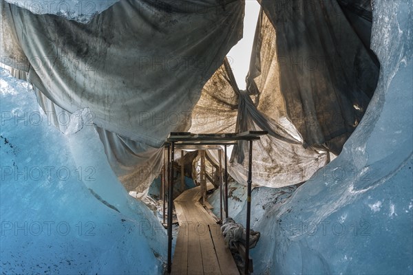 Ice grotto of the Rhone glacier
