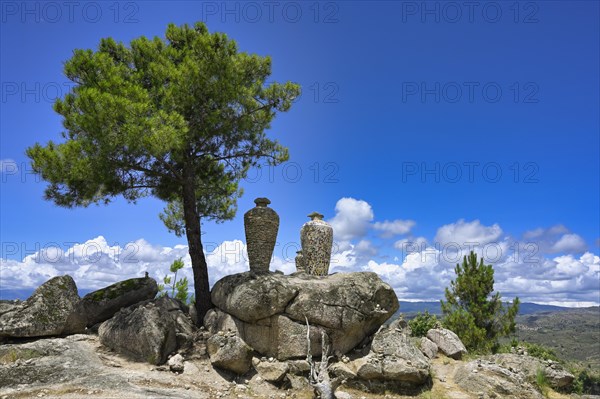 Sculptures along the road to Sortelha