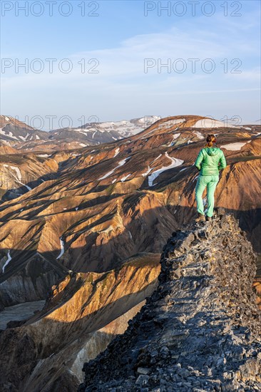 Hiker on the Laugavegur trekking trail