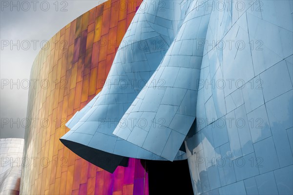 Colourful undulating exterior facade