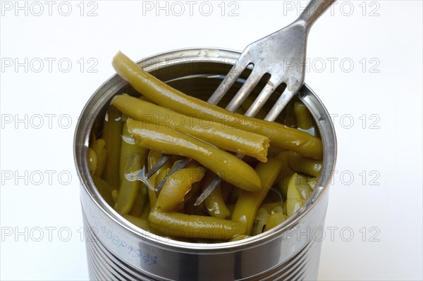 Green Beans in Tin with Fork