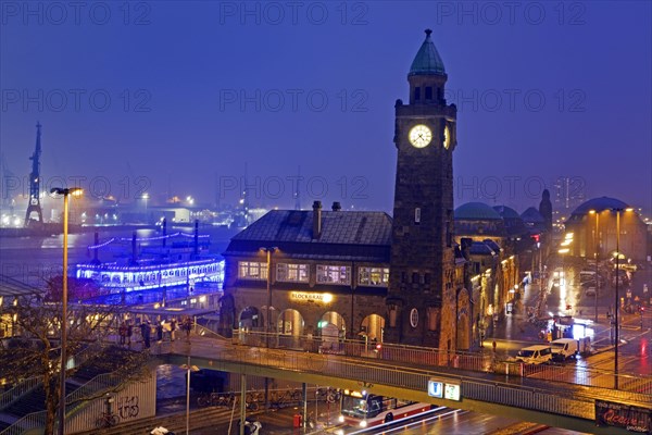 Clock tower and gauge tower in the evening