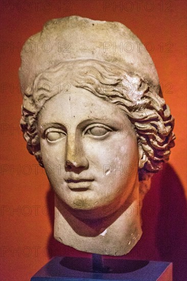 Marble head of a woman