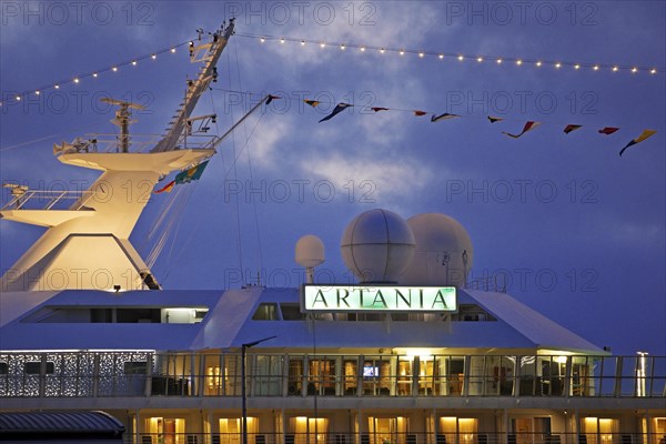Cruise ship Artania at Hamburg Cruise Center Altona
