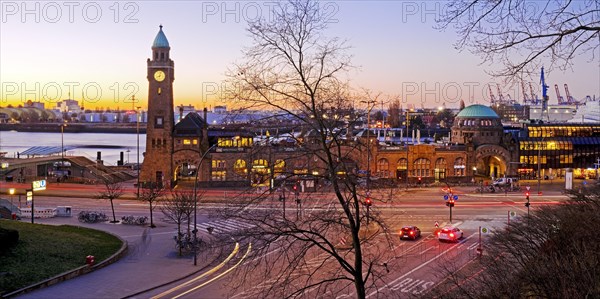 Clock tower and gauge tower at sunrise