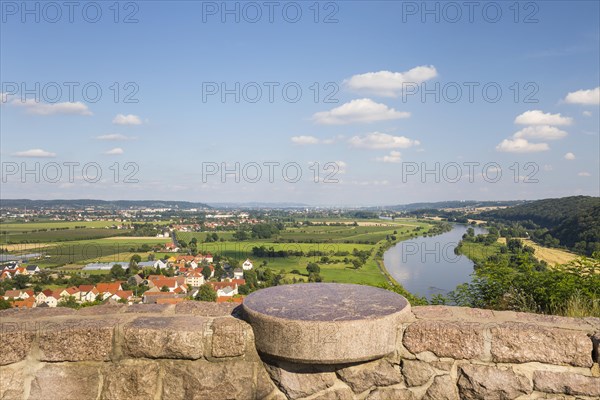 Viewpoint Boselspitze with view into the Elbe valley to Soernewitz and Coswig