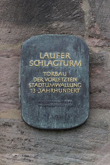 Information board at Laufer Schlagturm