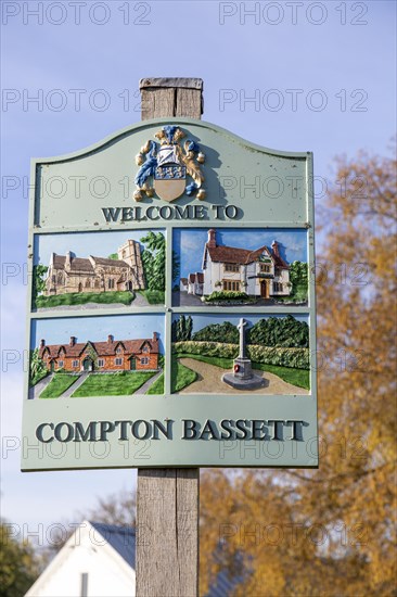 Village welcome sign
