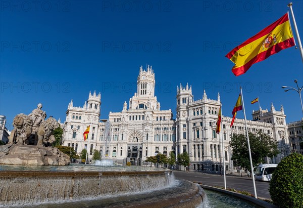 Plaza de Cibeles with Cibeles Fountain and Palacio de Cibeles