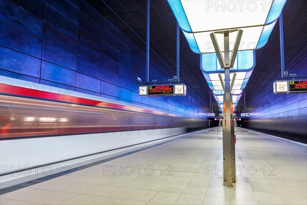 Elevated Metro Underground Station Hafencity University Station in Hamburg