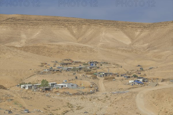 Poor desert settlement on road 3199 near Masada
