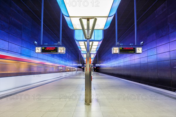 Elevated Metro Underground Station Hafencity University Station in Hamburg