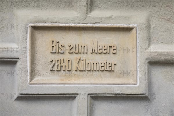 Sign at the source of the Danube