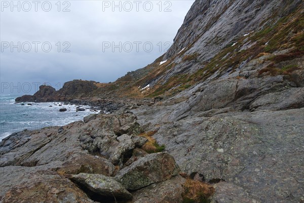 Rocky coast at Straumfjorden northwest of Straume