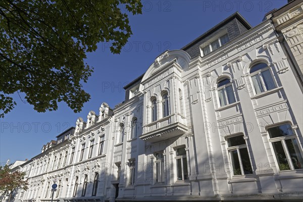 Closed row of houses in the style of historicism