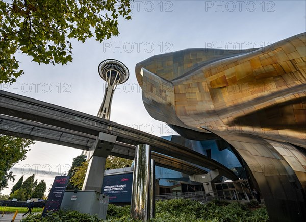 Monorail track and Space Needle