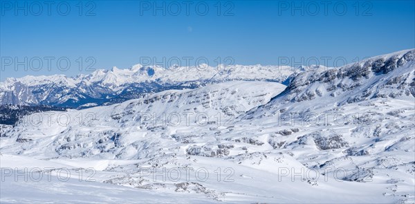 Blue sky over winter landscape