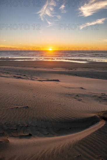 Sunset over the sea