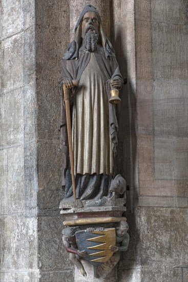 Coloured sculpture of St. Anthony