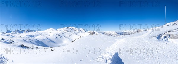 Blue sky over winter landscape