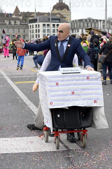 Carnivalists Federal Councillor Alain Berset motif