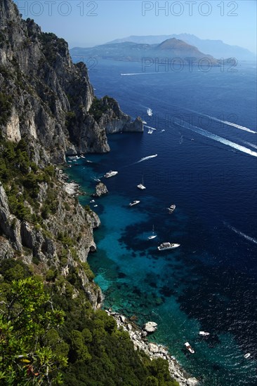 View of the bay with blue grotto