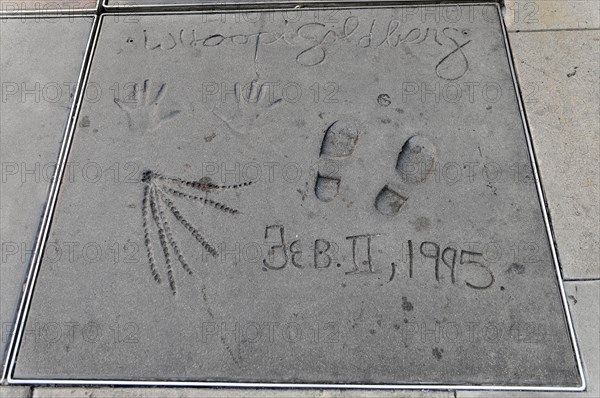 Handprints and footprints of WHOOPI GOLDBERG
