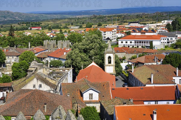Trancoso old town viewed from the castle ramparts