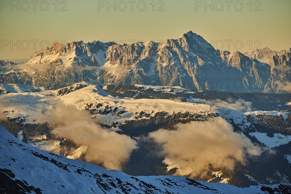 View from Mount Kitzsteinhorn on snow covered mountains
