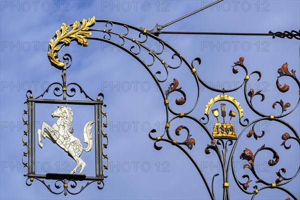 Nose plate from 1869 with a horse