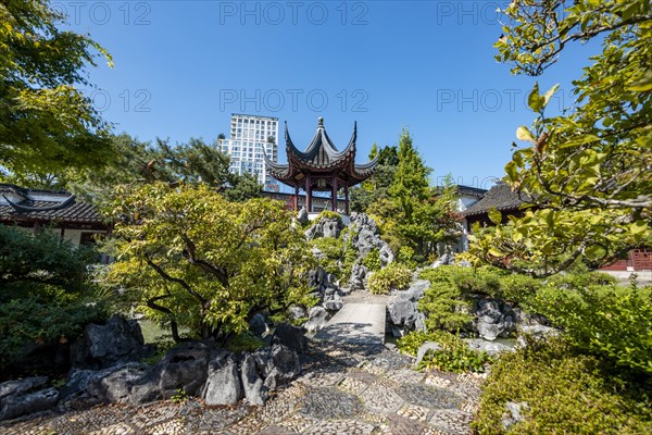 Traditional Chinese Pagoda in the Dr. Sun Yat-Sen Classical Chinese Garden