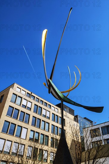 Kinetic sculpture Six semicircles 1998 on volcanic basalt base
