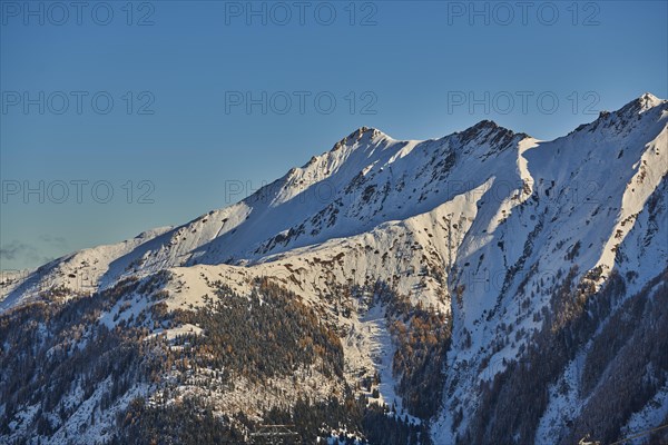 View from Mount Kitzsteinhorn on snow covered mountains