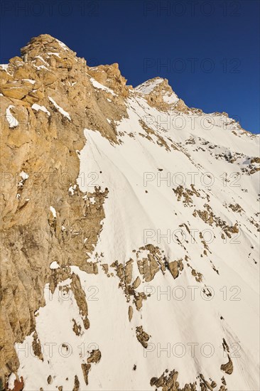 View from Mount Kitzsteinhorn on snow covered mountains