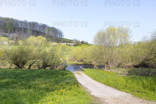 Crossable ford of the Zschopau in Limmritz