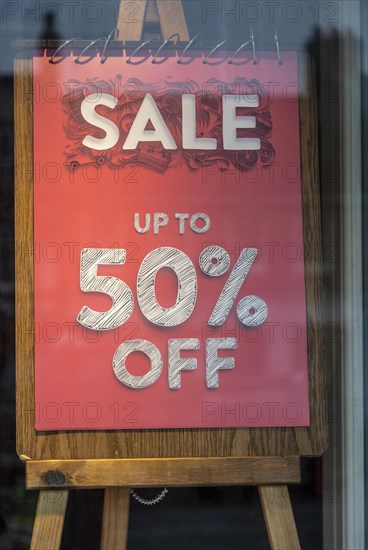 Sale 50% off shop display