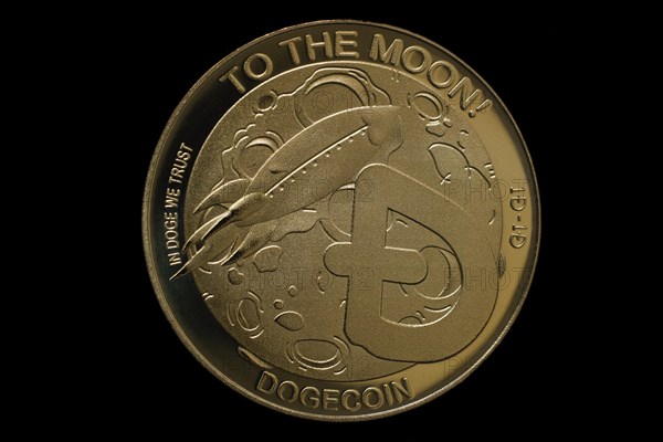 Coin of the cryptocurrency Dogecoin