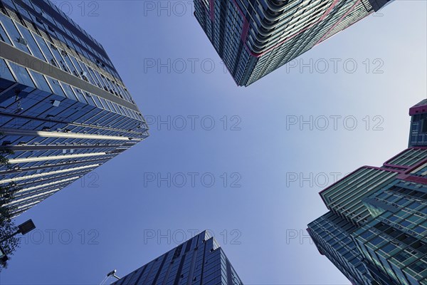 Business skyscrapers with diminishing perspective