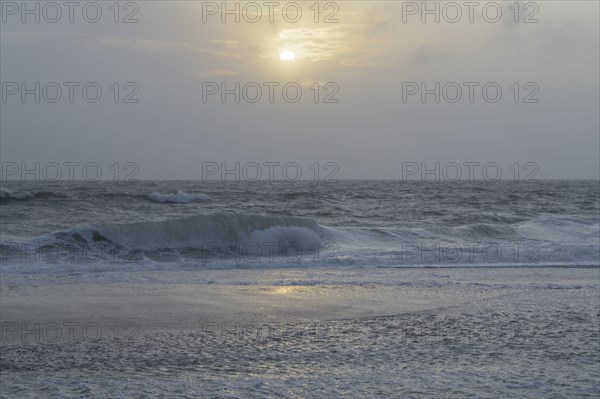 North sea with storm clouds