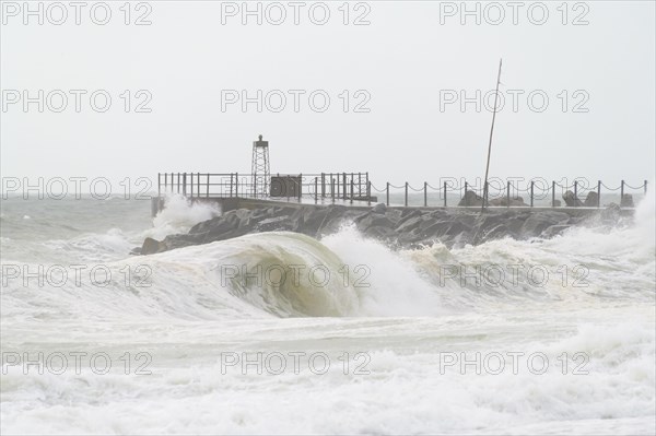 Pier at storm