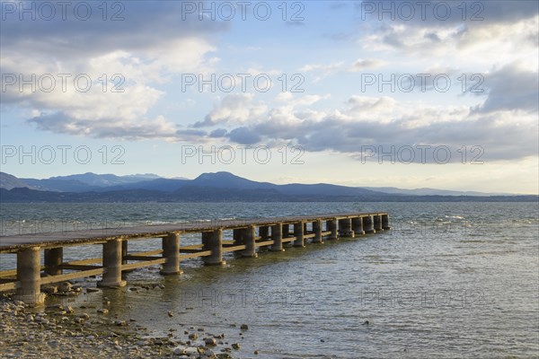 Wooden jetty on the lake