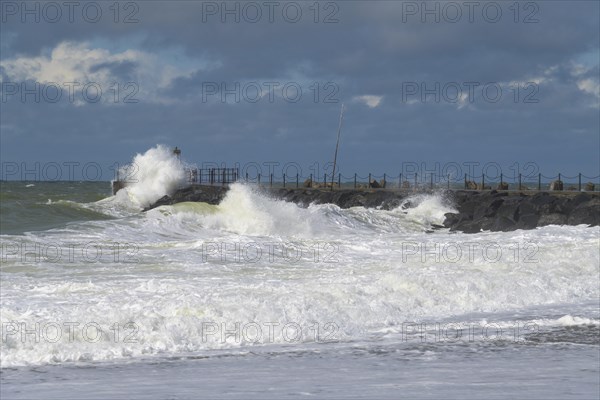 Pier at storm