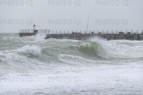 Pier at storm