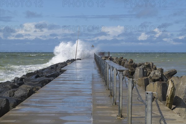 Pier at storm