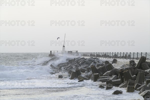 Pier at storm