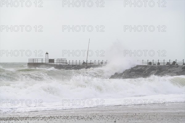 Pier at storm